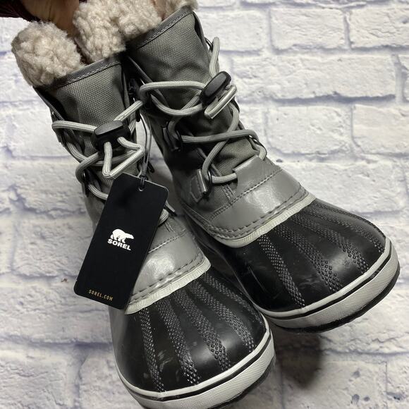 Sorel Yoot PAC Nylon Boots in Quarry/Dove (Youth) - Picture 3 of 9